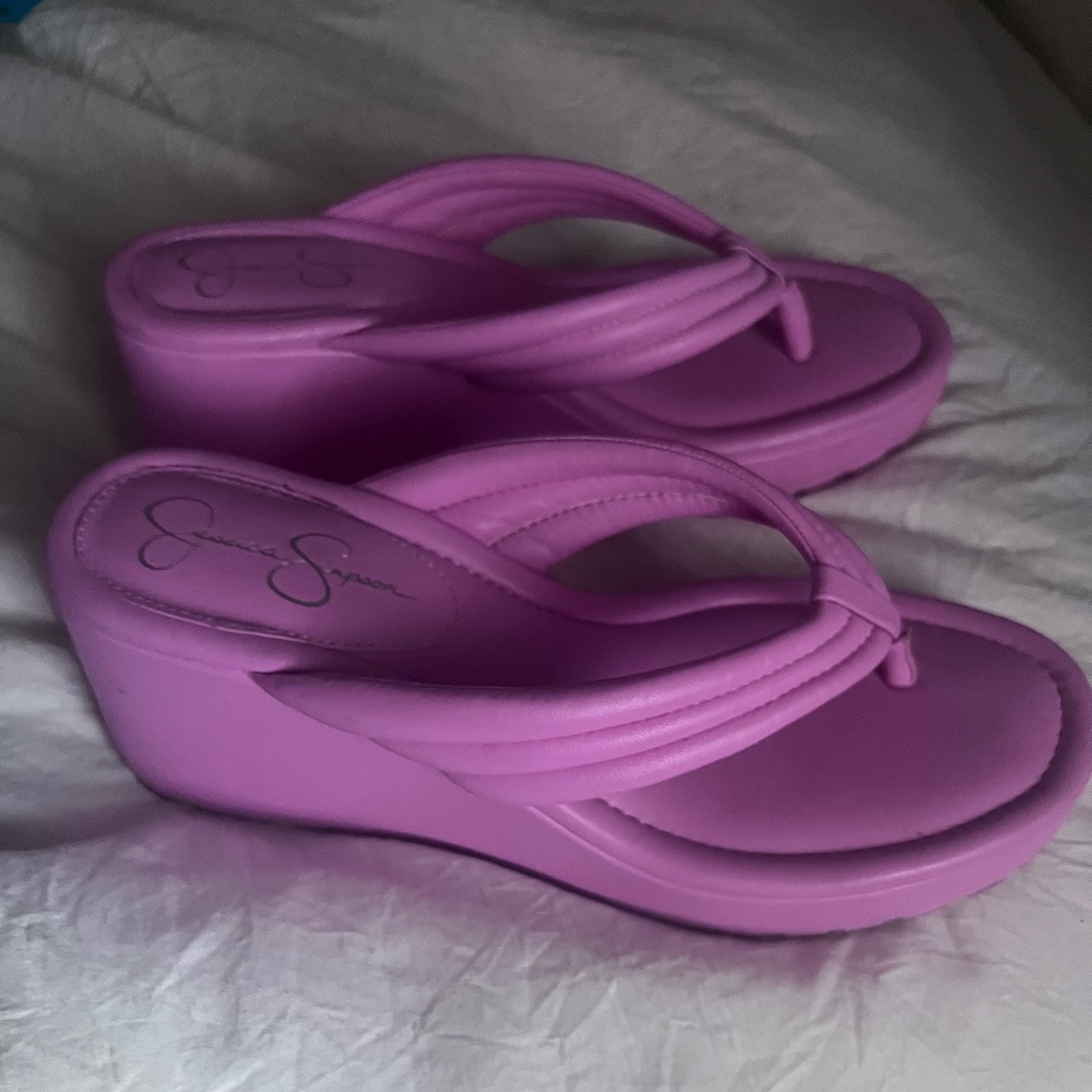 Pink wedge Jessica Simpson
